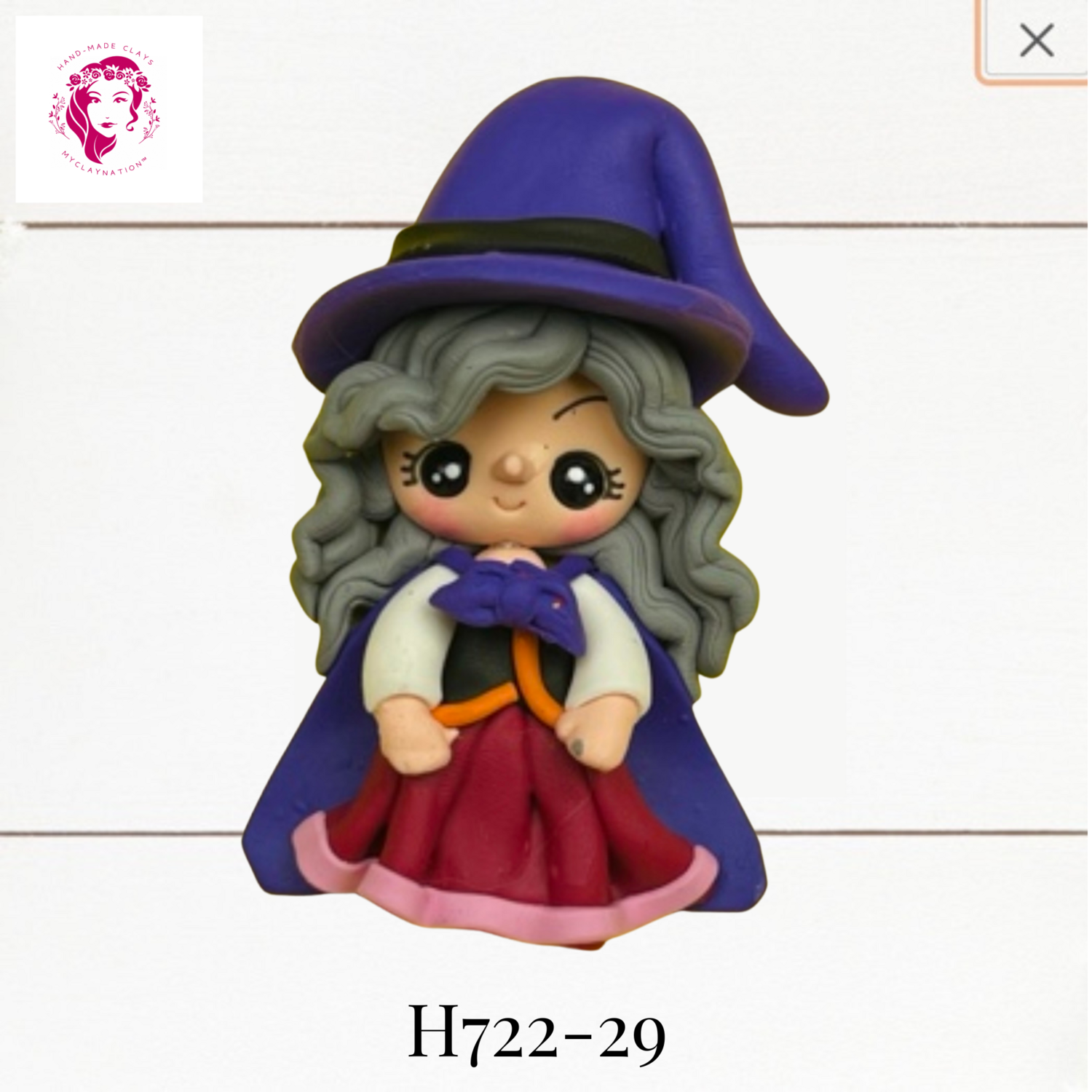 H722-29: Halloween Clay Bow Center