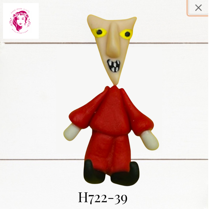 H722-39: Halloween Clay Bow Center