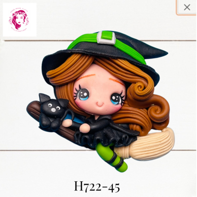 H722-45: Halloween Clay Bow Center