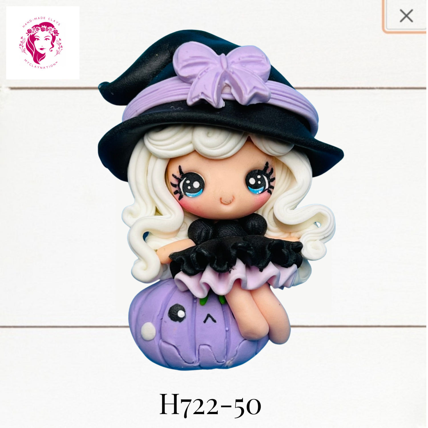 H722-50: Halloween Clay Bow Center