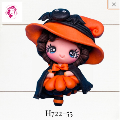H722-55: Halloween Clay Bow Center