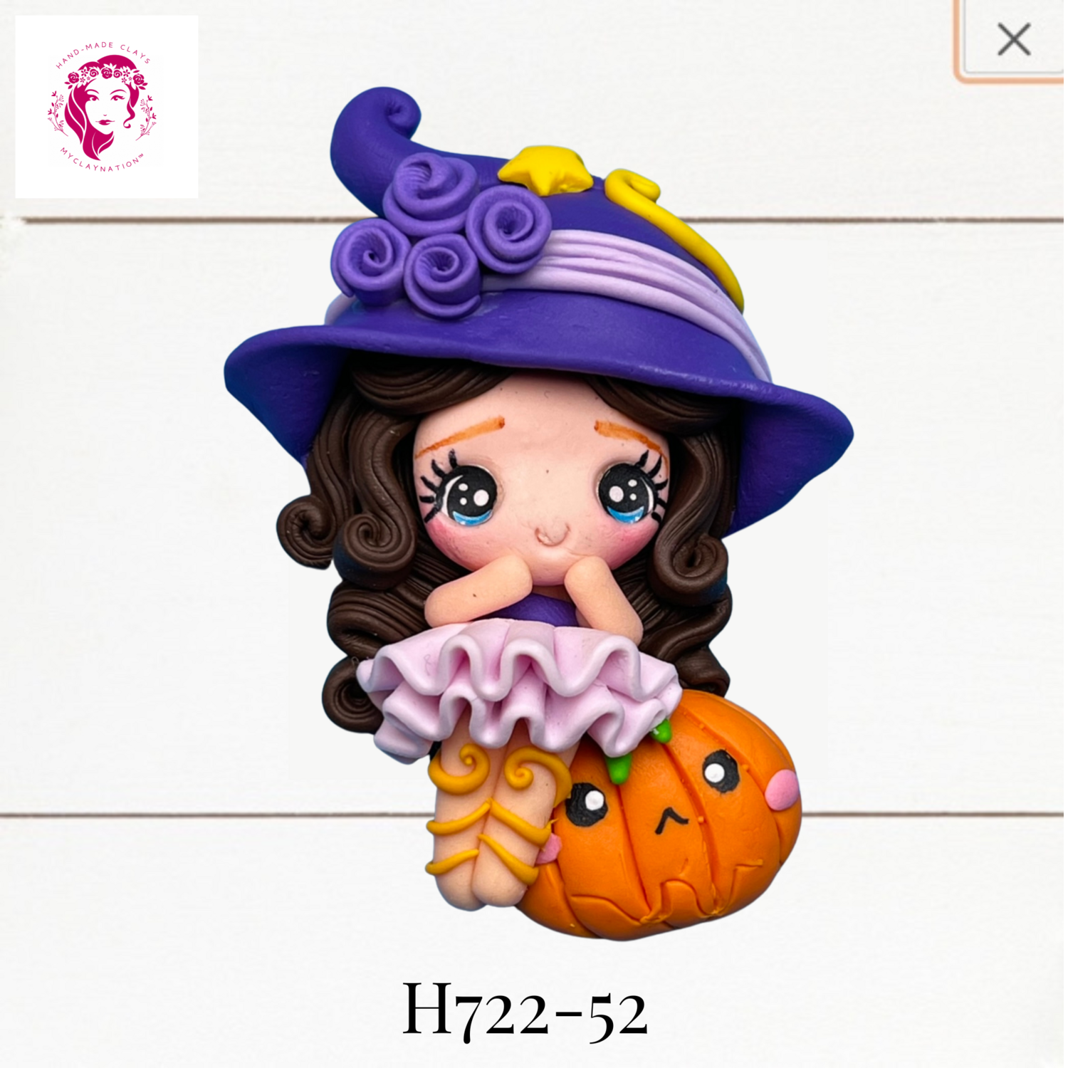 H722-52: Halloween Clay Bow Center