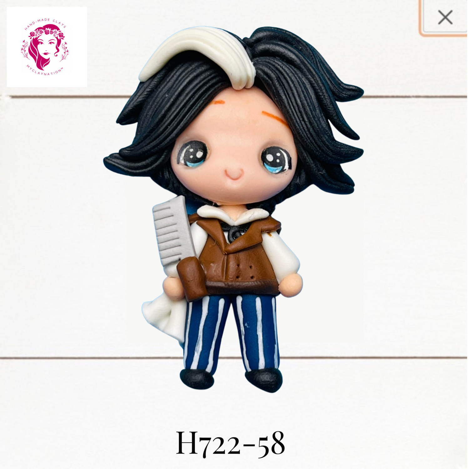 H722-58: Halloween Clay Bow Center