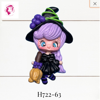 H722-63: Halloween Clay Bow Center