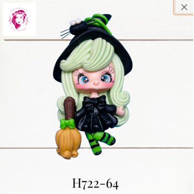 H722-64: Halloween Clay Bow Center