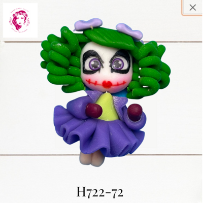 H722-72: Halloween Clay Bow Center