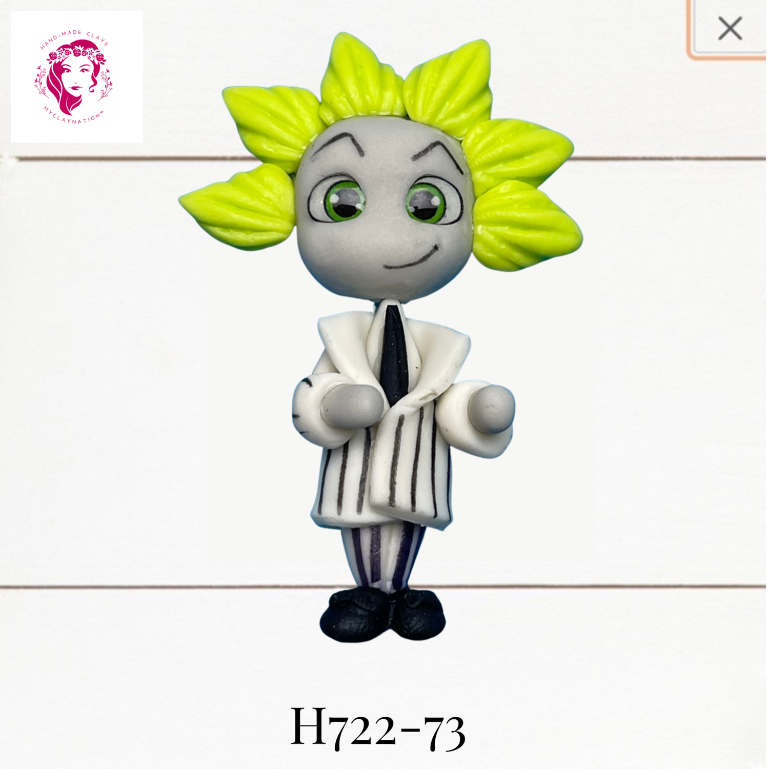 H722-73: Halloween Clay Bow Center