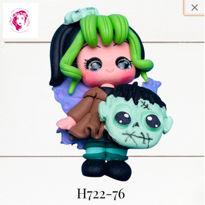 H722-76: Halloween Clay Bow Center