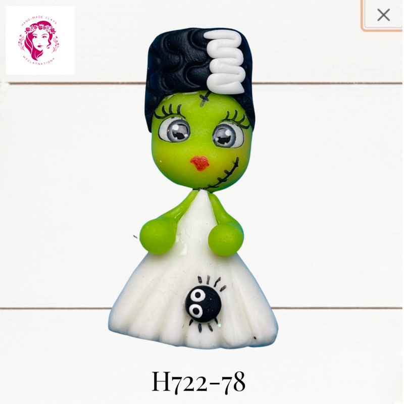 H722-78: Halloween Clay Bow Center