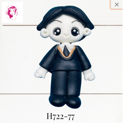 H722-77: Halloween Clay Bow Center