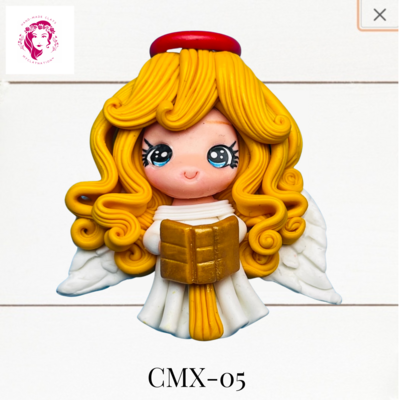 Christmas Clay Hairbow Center Blonde Angel -CMX-05