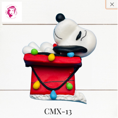 Christmas Clay Hairbow Center Snoopy -CMX-13