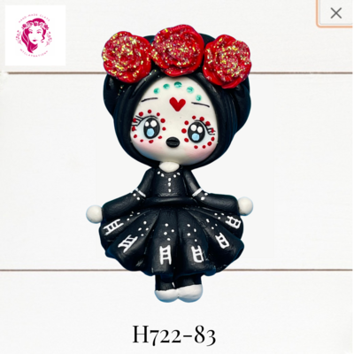 H722-83: Halloween Clay Bow Center