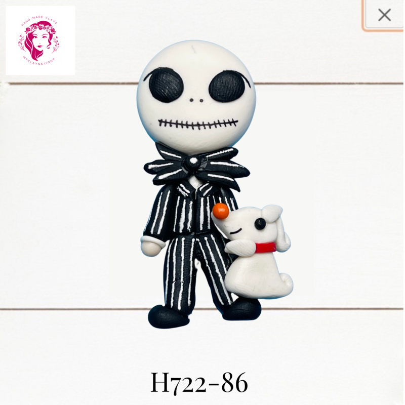 H722-86: Halloween Clay Bow Center