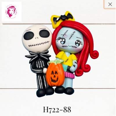 H722-88: Halloween Clay Bow Center