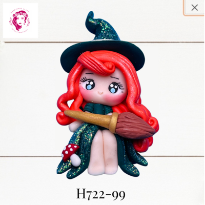 H722-99: Halloween Clay Bow Center