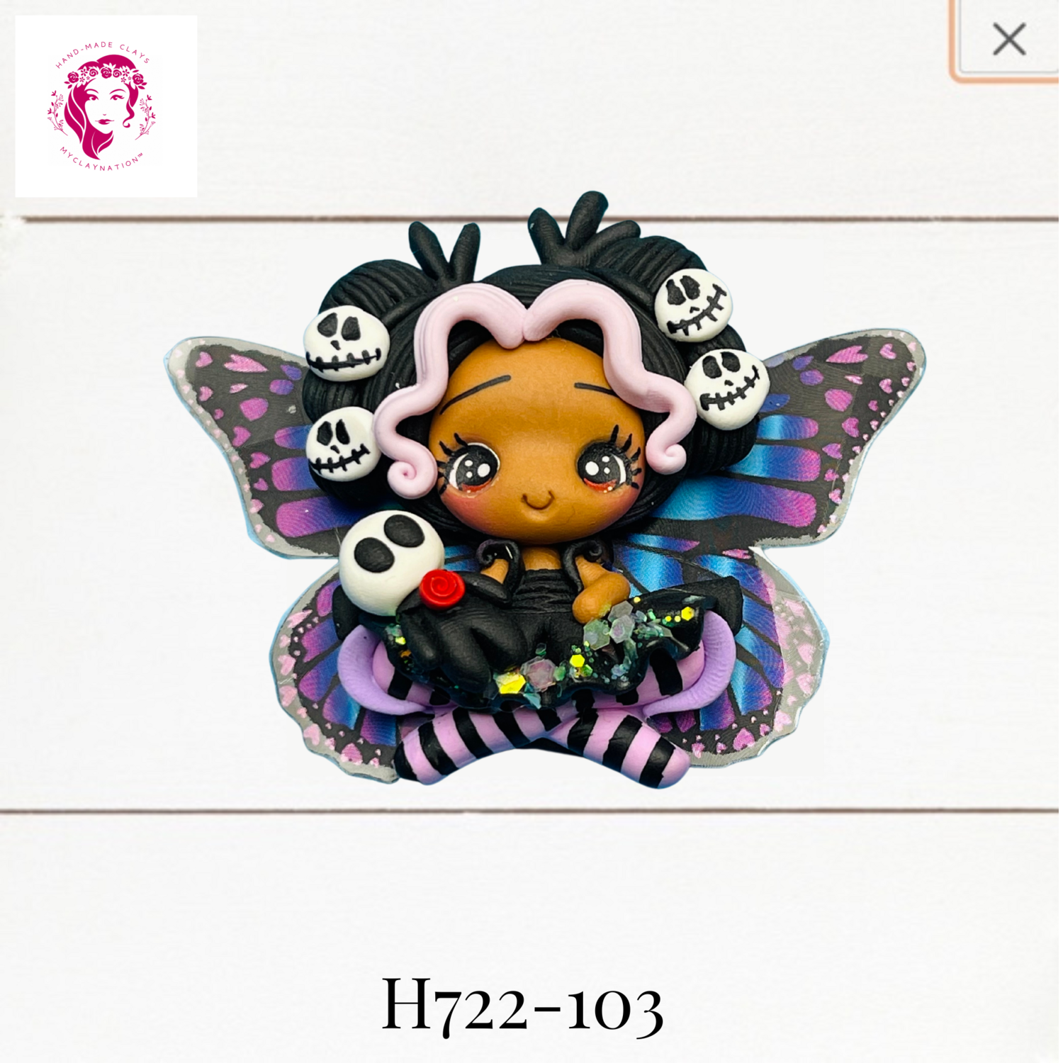 Halloween Clay Hairbow Center - H722-103