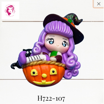 H722-107: Halloween Clay Bow Center