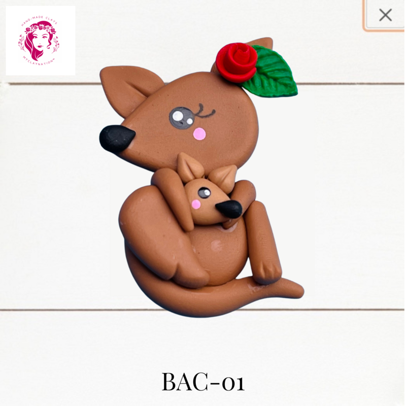 BAC-01: Animal Babies Clay Bow Center