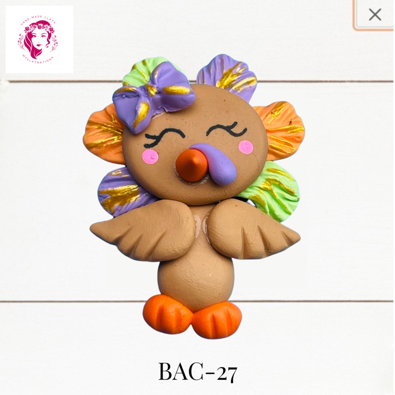 BAC-27: Animal Babies Clay Bow Center