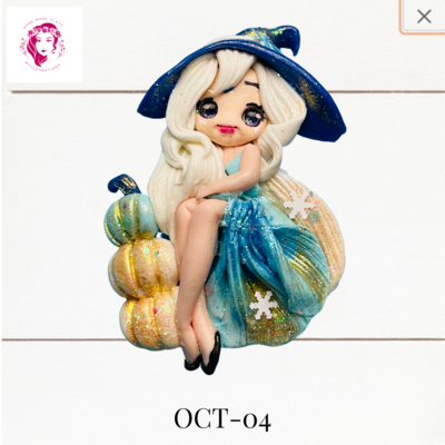 OCT-04: Cute Witches Clay Bow Center