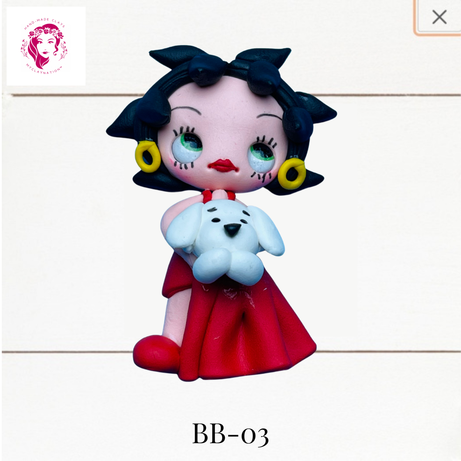BB-03: Betty Boop Inspired Polymer Clay Charm