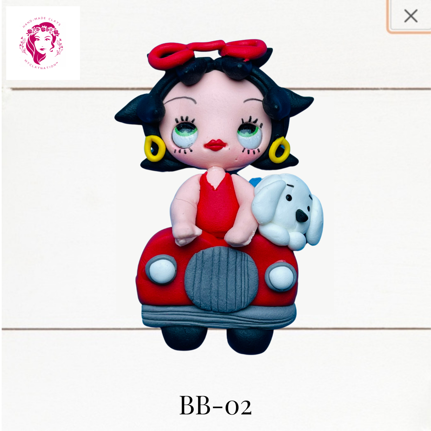 BB-02: Betty Boop Inspired Polymer Clay Charm