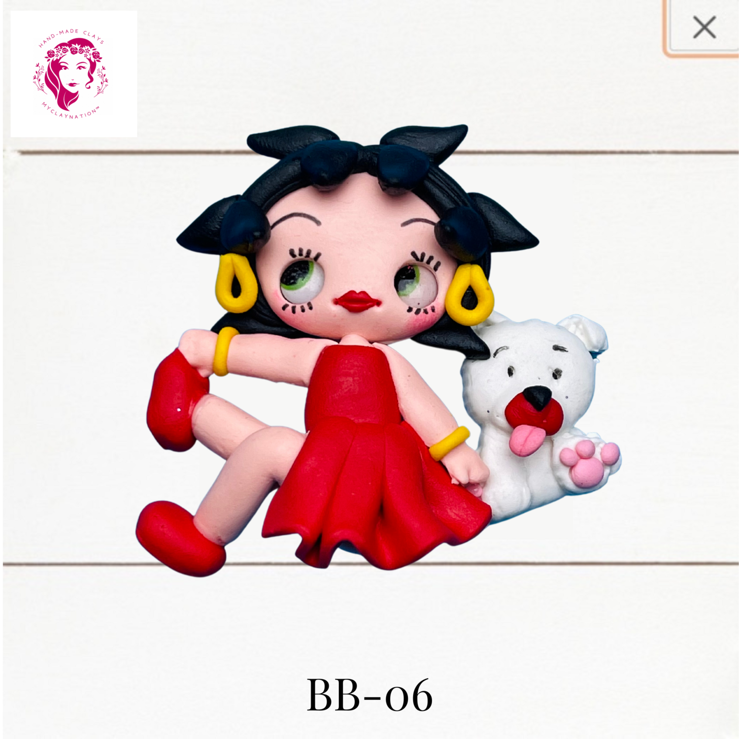 BB-06: Betty Boop Inspired Polymer Clay Charm