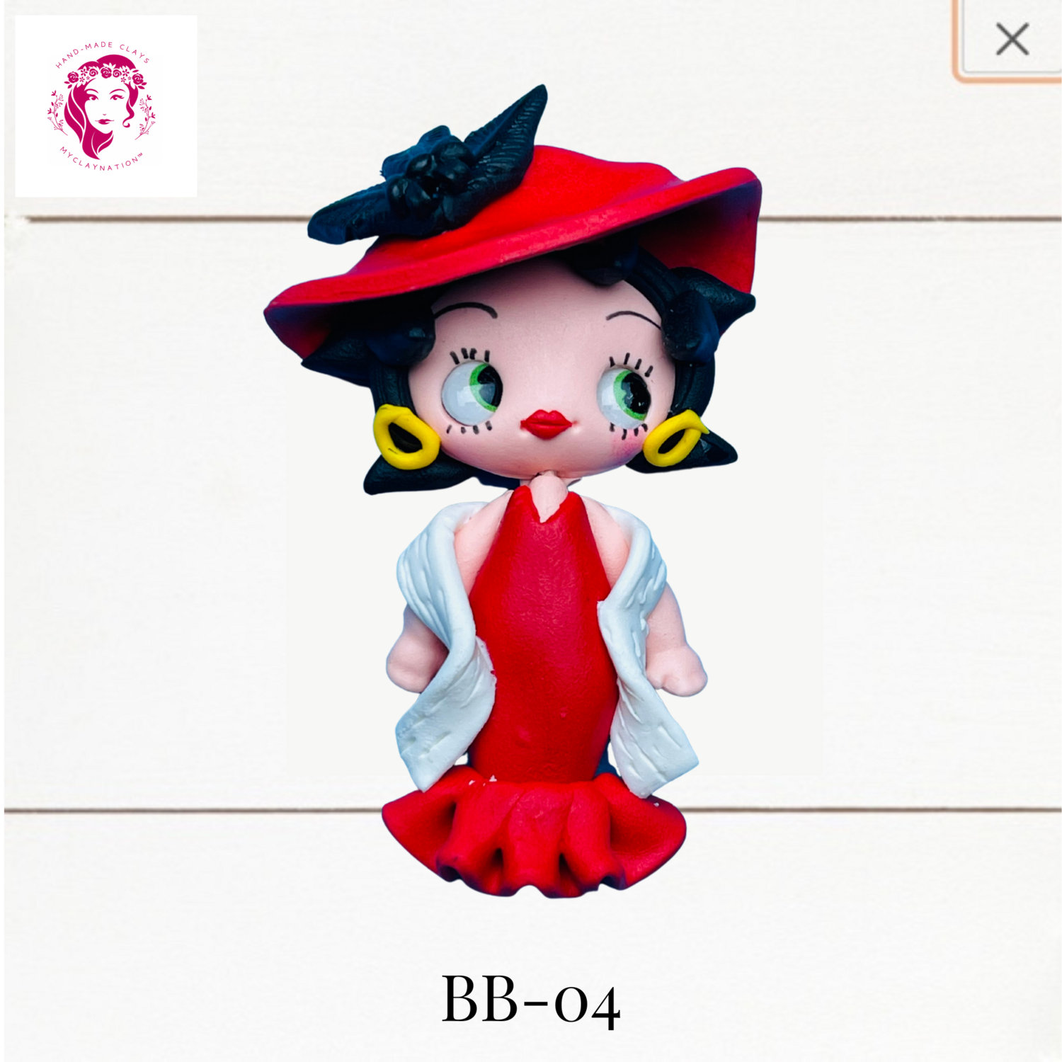 BB-04: Betty Boop Inspired Polymer Clay Charm