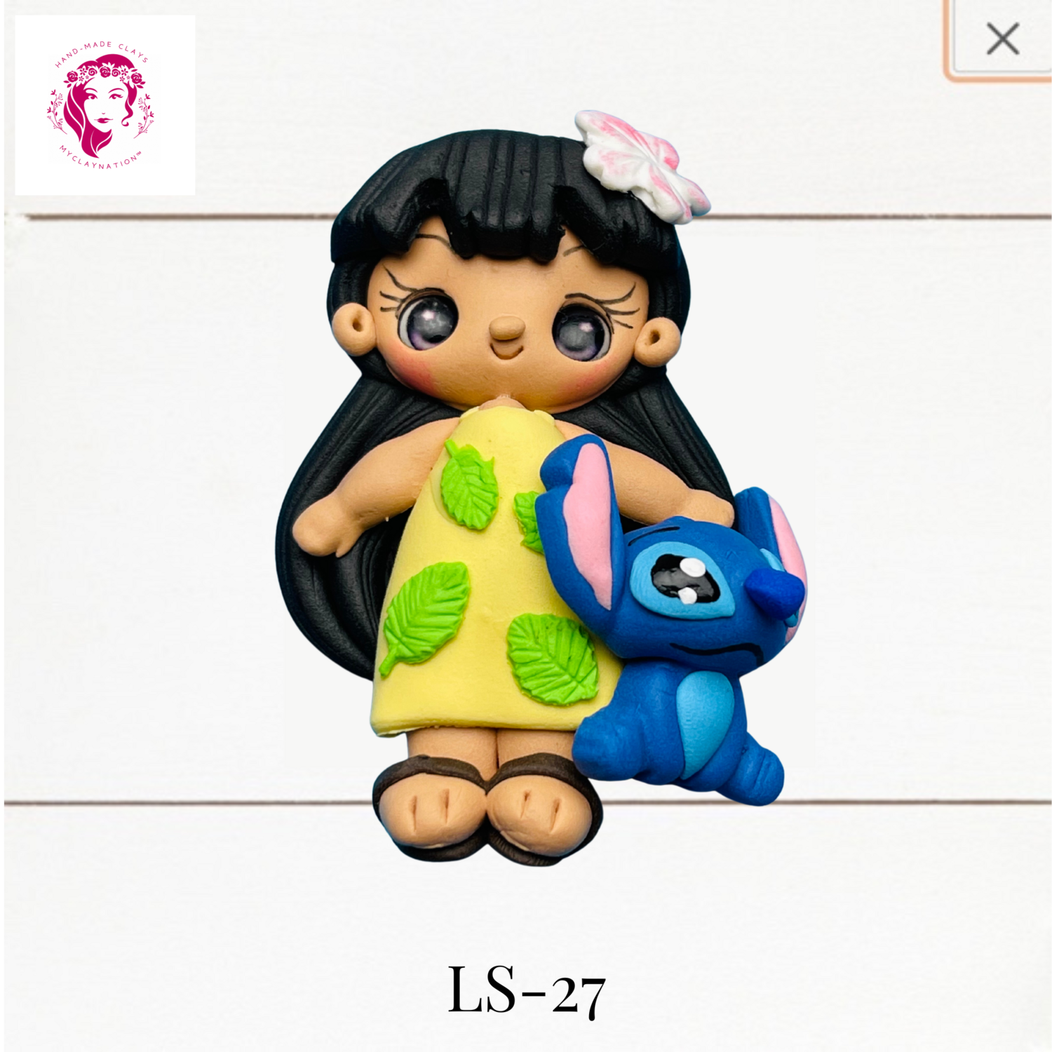LS-27: Lilo &amp; Stitch Inspired Clay Bow Center