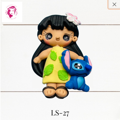 LS-27: Lilo &amp; Stitch Inspired Clay Bow Center