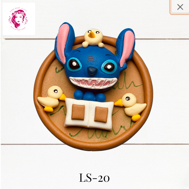 LS-20: Lilo &amp; Stitch Inspired Clay Bow Center