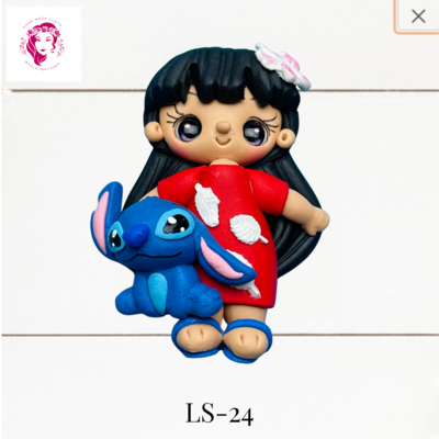 LS-24: Lilo &amp; Stitch Inspired Clay Bow Center