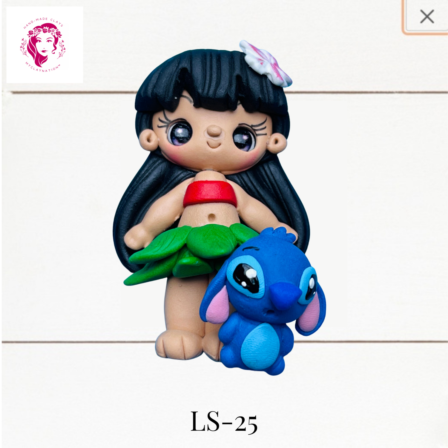 LS-25: Lilo &amp; Stitch Inspired Clay Bow Center
