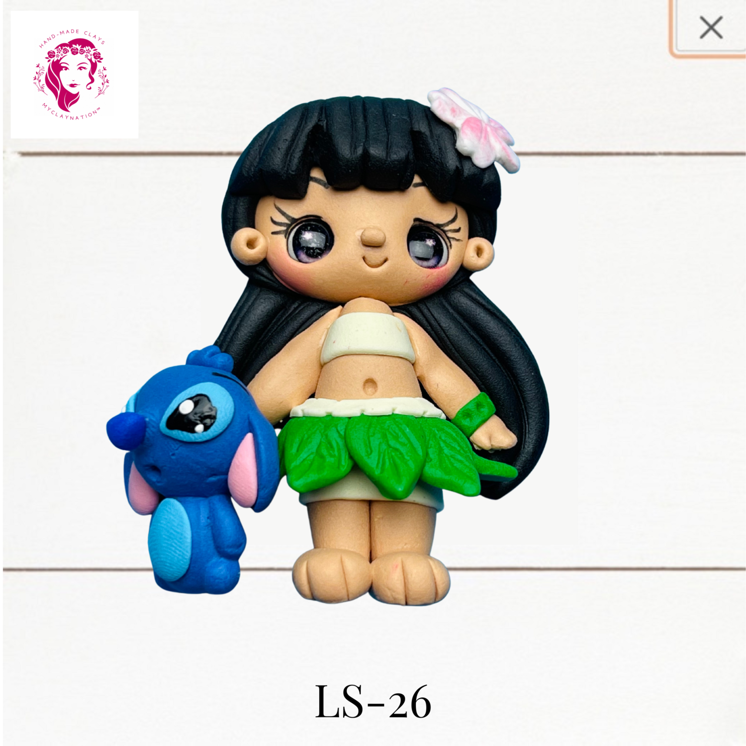 LS-26: Lilo &amp; Stitch Inspired Clay Bow Center