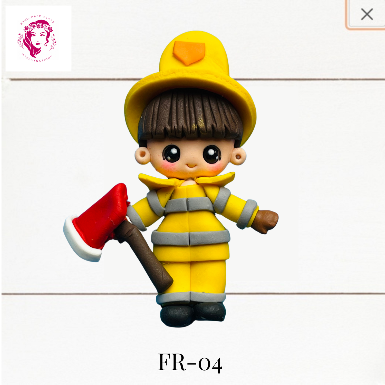 Firefighter Clay Hairbow Center in Yellow -FR-04