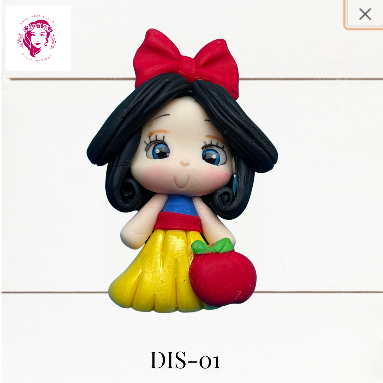 Fairytale Clay Hairbow Center Snow White Inspired -DIS-01
