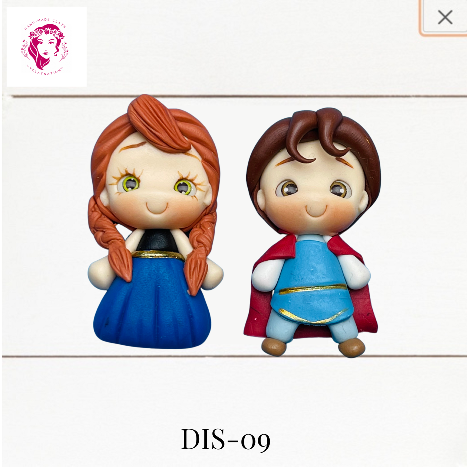 Fairytale Clay Hairbow Center Frozen Couple Inspired -DIS-09