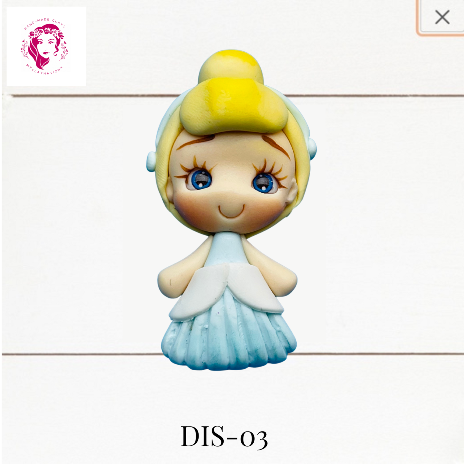 Fairytale Clay Hairbow Center Cinderella Inspired -DIS-02