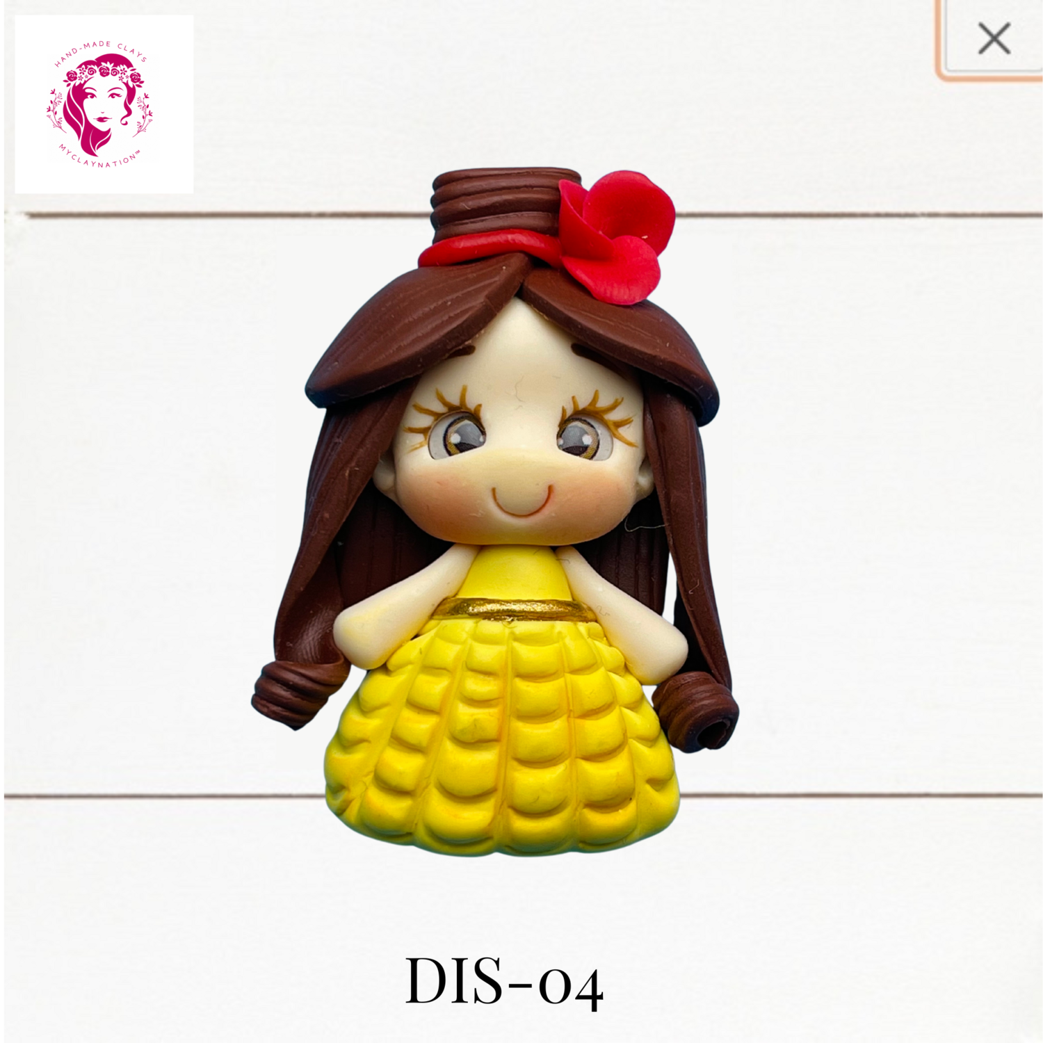 Fairytale Clay Hairbow Center Belle Inspired -DIS-04