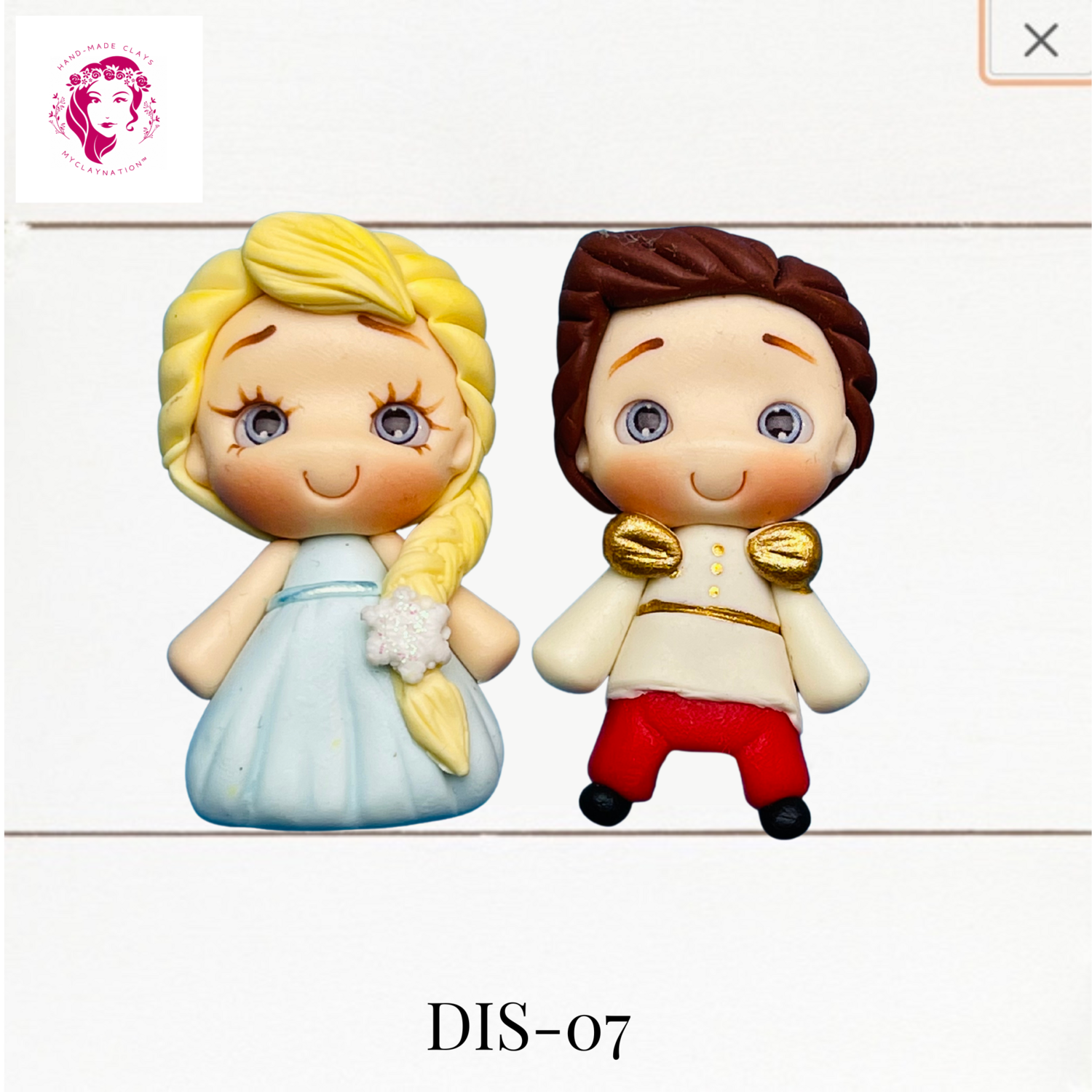 Fairytale Clay Hairbow Center Frozen Couple Inspired -DIS-07