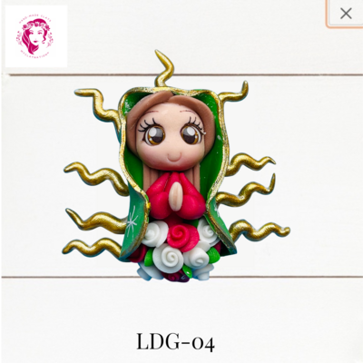 Lady of Guadalupe Clay Hairbow Center -LDG-04 Lady of Guadalupe Clay Hairbow Center -LDG-04