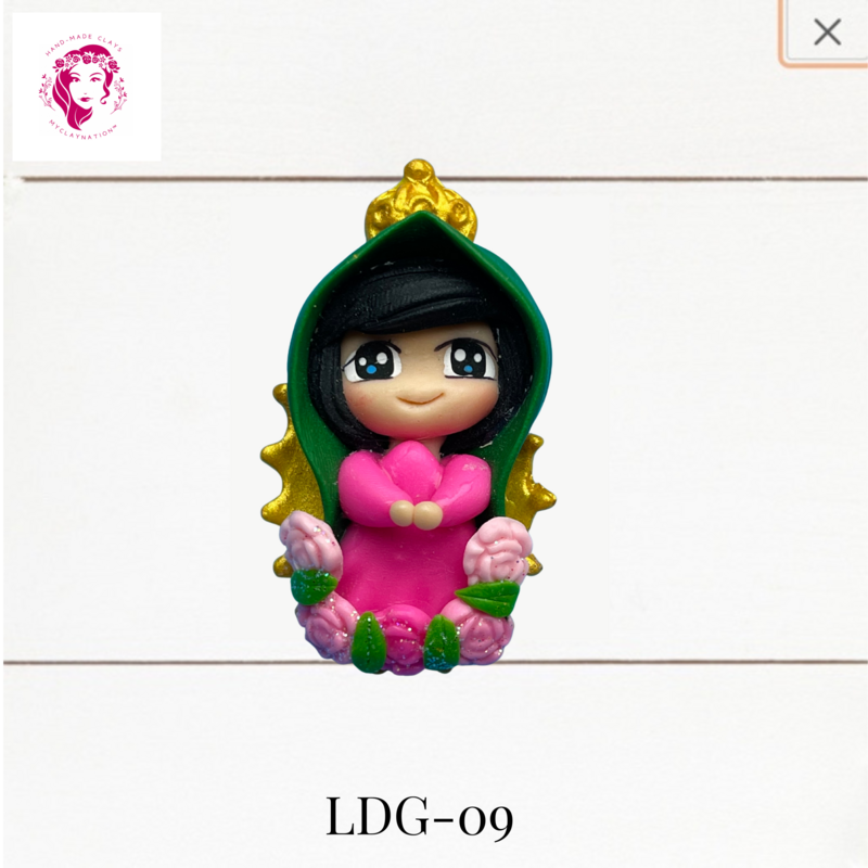 Lady of Guadalupe Clay Hairbow Center -LDG-09 Lady of Guadalupe Clay Hairbow Center -LDG-09