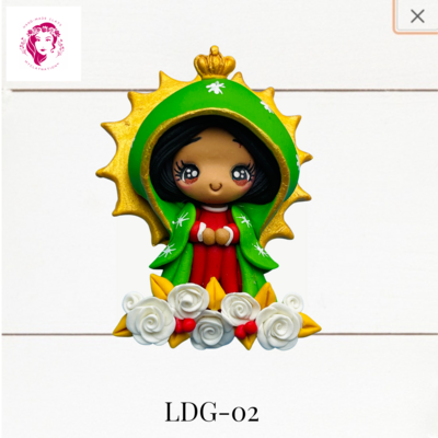 Lady of Guadalupe Clay Hairbow Center -LDG-02