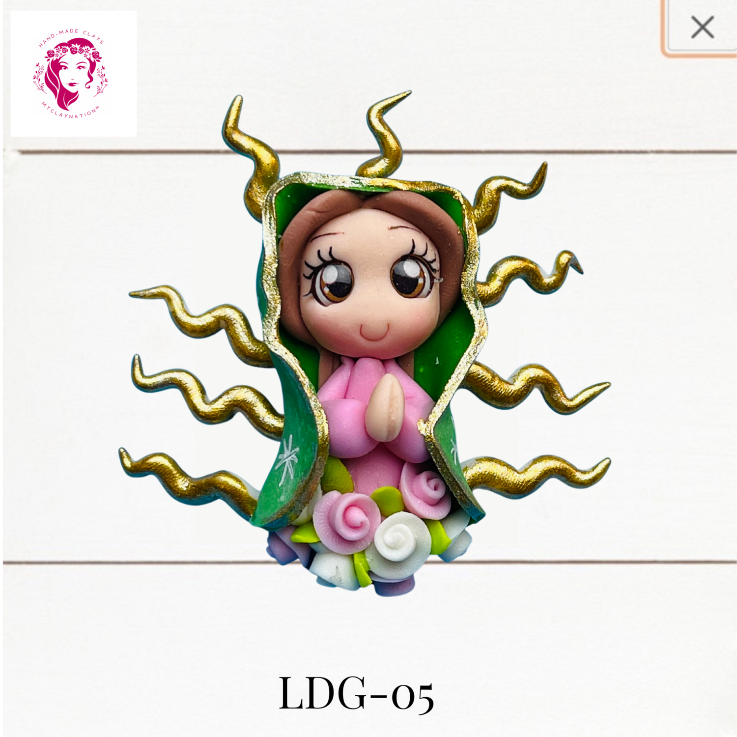 Lady of Guadalupe Clay Hairbow Center -LDG-05