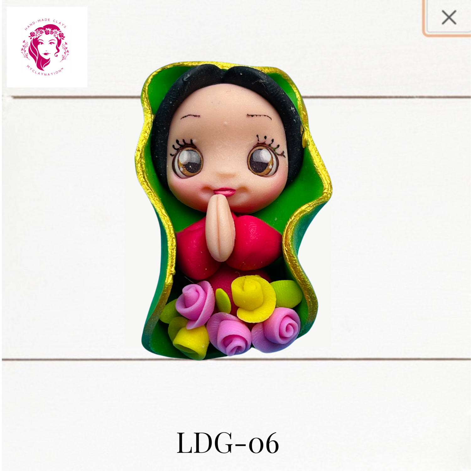 Lady of Guadalupe Clay Hairbow Center -LDG-06