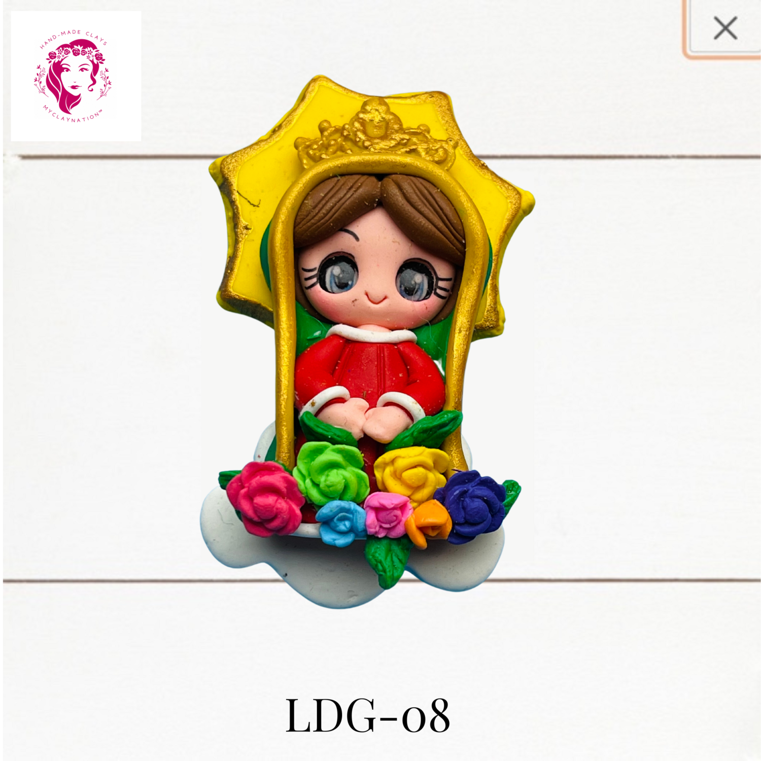 Lady of Guadalupe Clay Hairbow Center -LDG-08