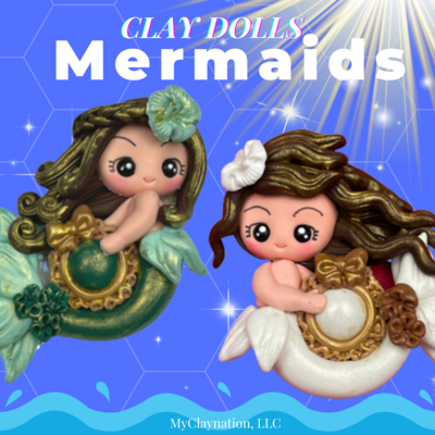 CLAY DOLLS MERMAIDS