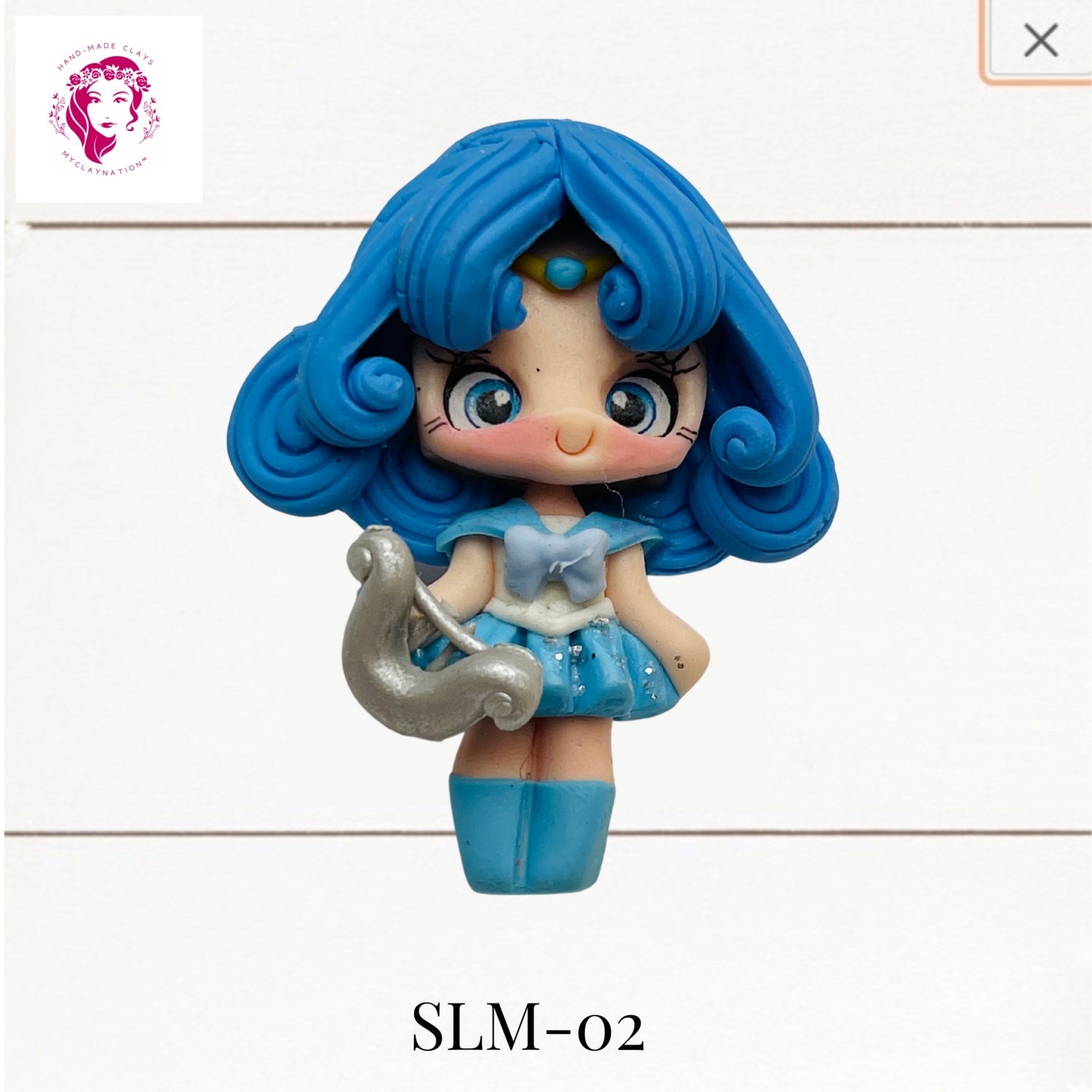 Mercury Clay Hairbow Center Sailor Moon Inspired -SLM-02