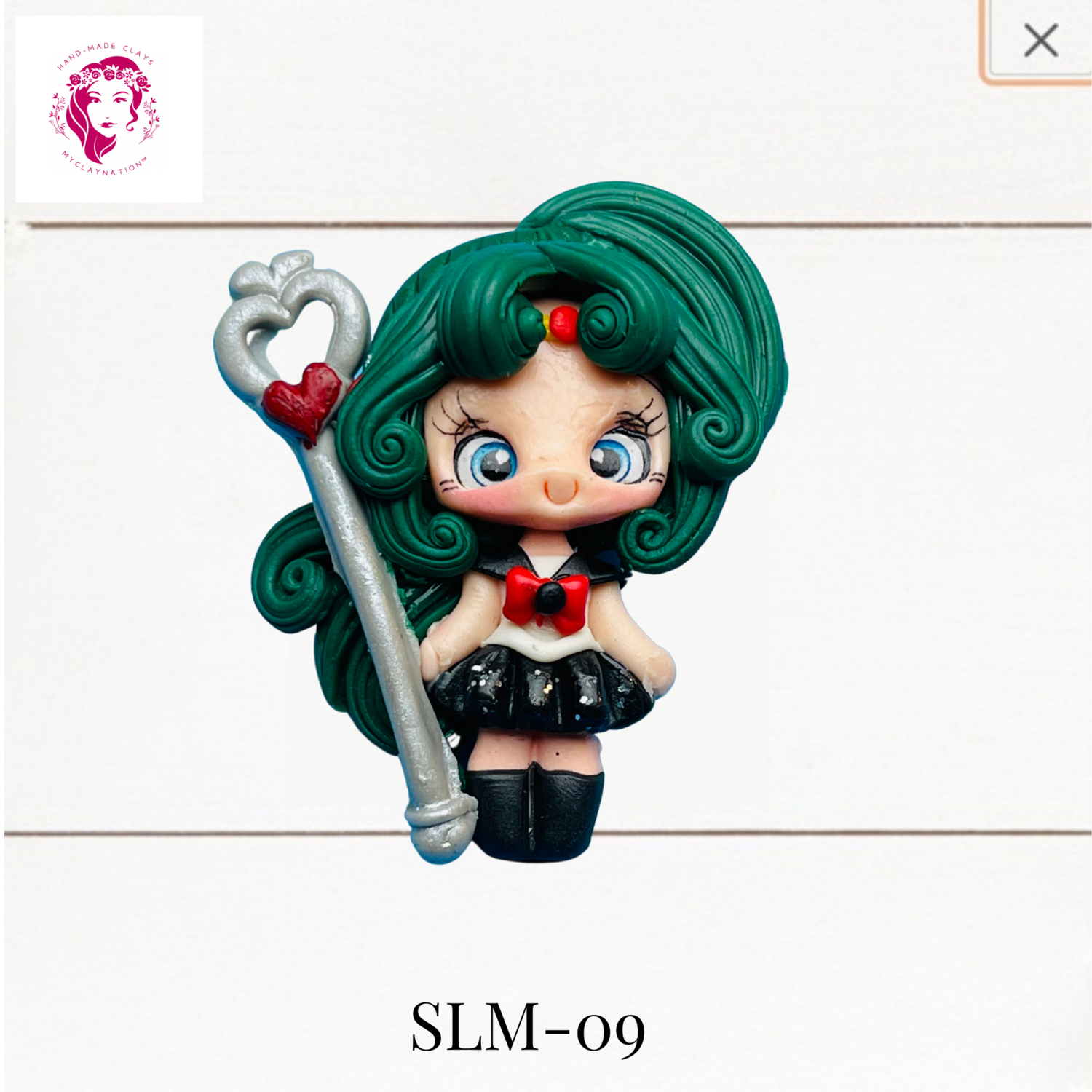 Pluto Clay Hairbow Center Sailor Moon Inspired -SLM-09